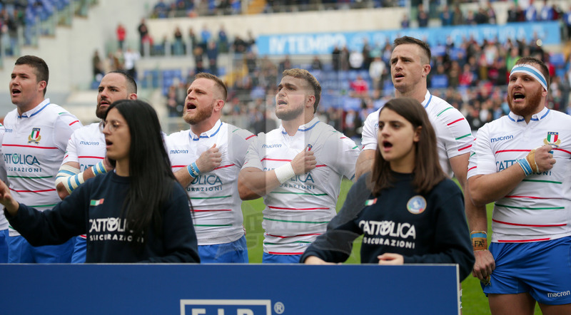 Guinness Sei Nazioni 2019, Round 5, Roma, Stadio Olimpico, 16/03/2019, Italia v Francia, gli Azzurri all\