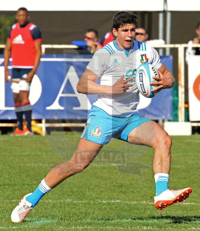 RBS Sei Nazioni 2017, Capoterra (Cagliari), stadio Santa Rosa 10/03/2017, Italia U20 v Francia U20, Ludovico Vaccari. Foto Daniele Resini/Fotosportit