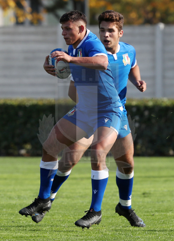 Test match U18, Trviso, stadio di Monigo, Italia U18 v Irlanda U18, Nicola Bozzo e Lorenzo Nanni. Foto Daniele Resini/Fotosportit