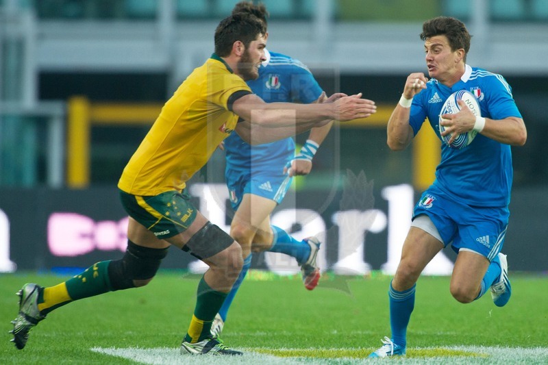 Cariparma Test Match 2013 - 09/11/2013 - Torino, Stadio Olimpico - Italia v Australia - Foto Elena Barbini-Tommaso Iannone in attacco