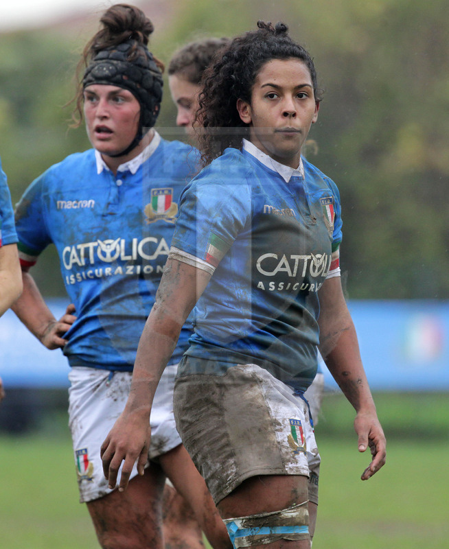 Cattolica Test Match Donne, Prato, stadio Chersoni 25/11/2018, Italia Donne v Sudafrica Donne, la Giada Franco e Melissa Bettoni. Foto Daniele Resini/Fotosportit
