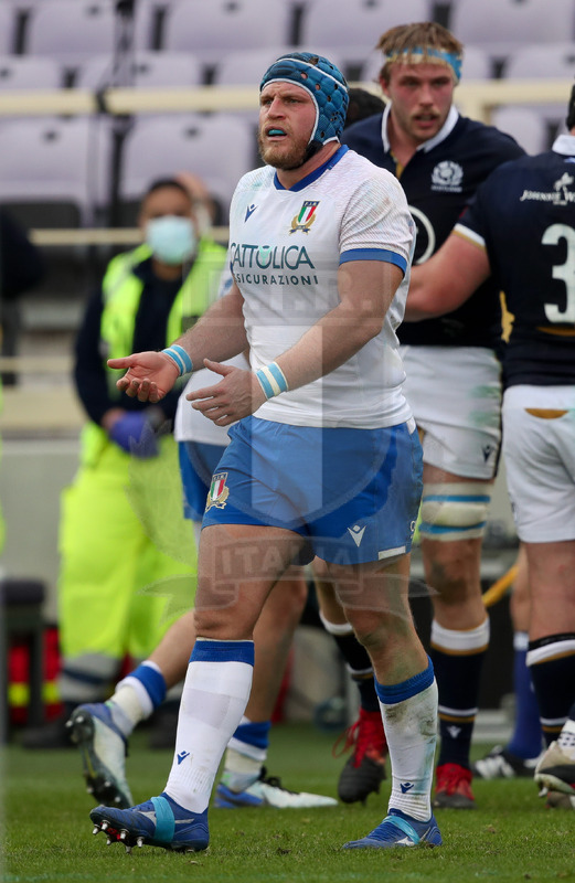 Autumn Nations Cup 2020, Cattolica Test match 2020, Firenze, Stadio Artemio Franchi, 14/11/2020, Italia v Scozia. Luca Bigi. Foto Roberto Bregani/Fotosportit