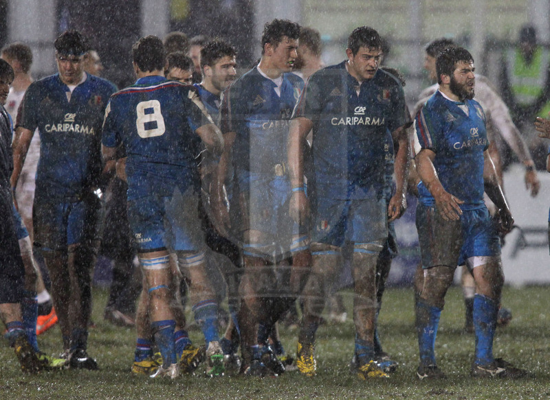 RBS Sei Nazioni 2015, Devonport 13/02/2015, Inghilterra U20 v Italia U20, il corridoio a fine partita. Foto Daniele Resini/Fotosportit
