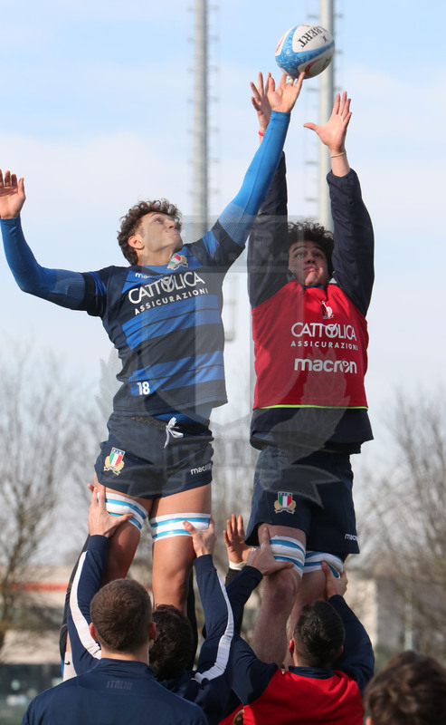 Sei Nazioni 2021, Parma, Cittadella del Rugby 12/01/2021, raduno della Nazionale U20, sessione di allenamento,