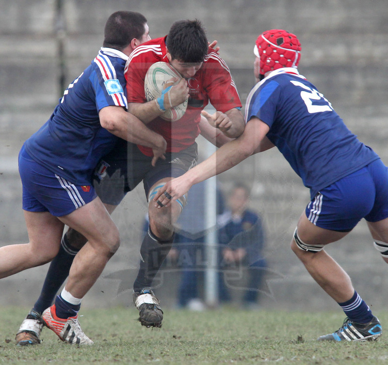 Benevento, 10 gennaio 2014, Nazionale italiana Under 20 v Accademia di Marcoussis, Matteo Archetti nell\