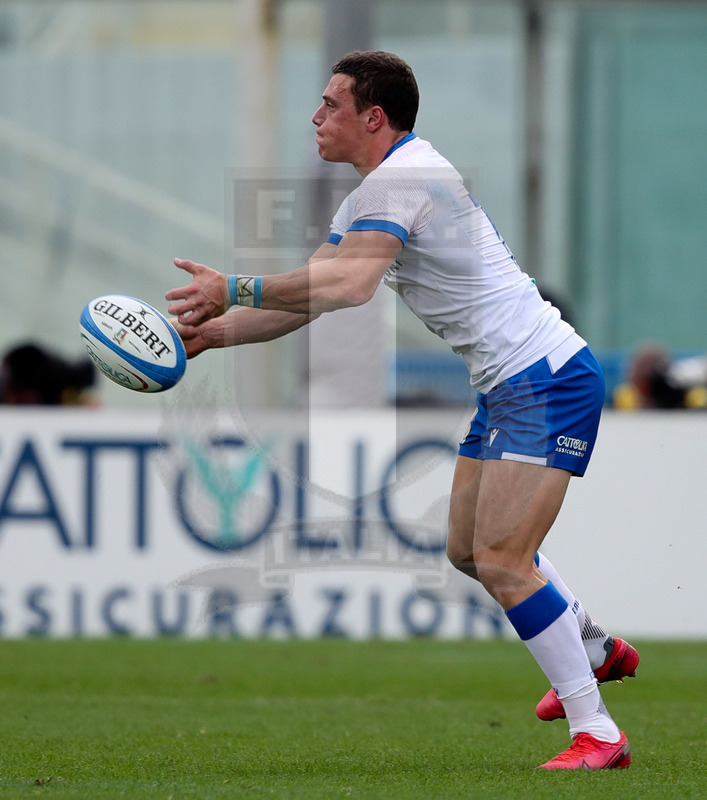 Autumn Nations Cup 2020, Cattolica Test match 2020, Firenze, Stadio Artemio Franchi, 14/11/2020, Italia v Scozia. Paolo Garbisi apre palla. Foto Roberto Bregani/Fotosportit