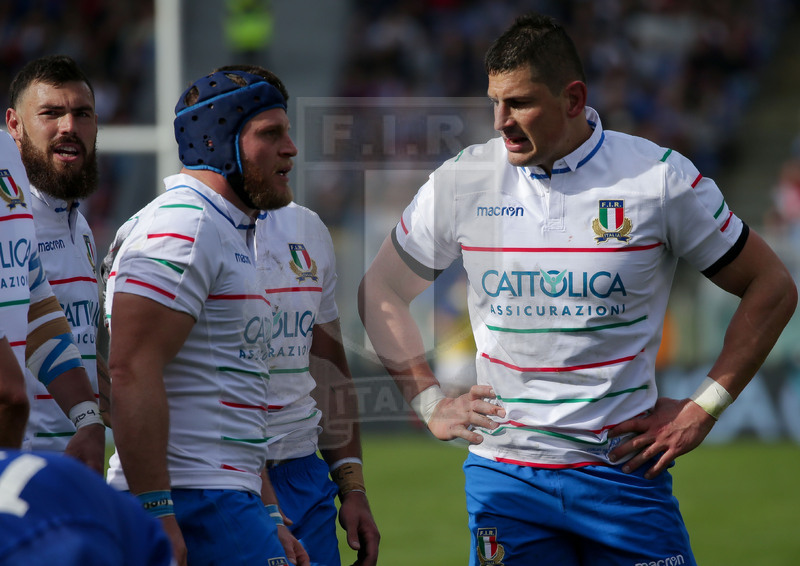 Guinness Sei Nazioni 2019, Round 5, Roma, Stadio Olimpico, 16/03/2019, Italia v Francia. Alessandro Zanni e Luca Bigi. Foto Roberto Bregani/Fotosportit