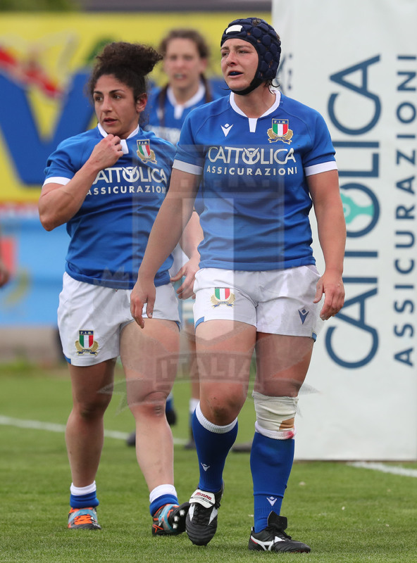 Sei Nazioni Donne 2021, Parma, stadio Lanfranchi 10/04/2021, Italia v Inghilterra, Lucia Cammarano e Lucia Gai. foto Daniele Resini/Fotosportit