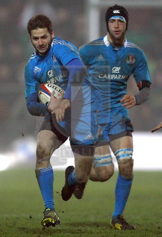 Sei Nazioni U20 2013, Northampton 08/03/2013, Inghilterra U20 v Italia U20, Angelo Esposito.