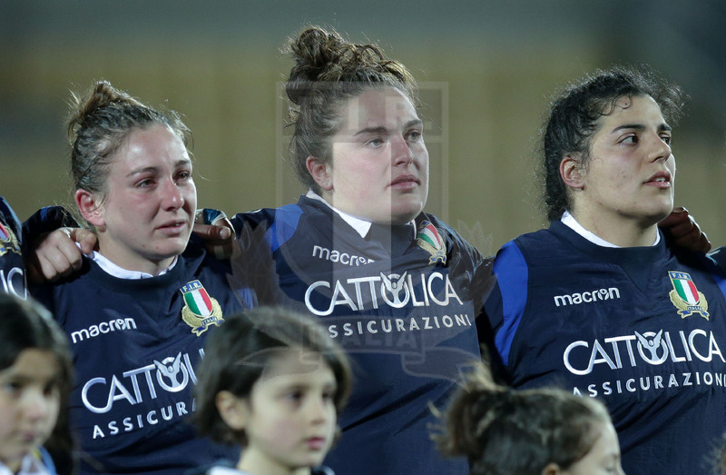 Guinness Sei Nazioni 2019 Donne, Round 3, Parma, Stadio Lanfranchi, 23/02/2019, Italia Donne v Irlanda Donne. durante la cerimonia degli inni. Foto Roberto Bregani/Fotosportit