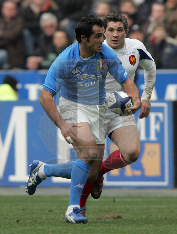 Sei Nazioni 2006, Parigi, Stade de France 25/02/2006, Francia v Italia, break di Cristian Stoica. Foto Daniele Resini/Fotosportit