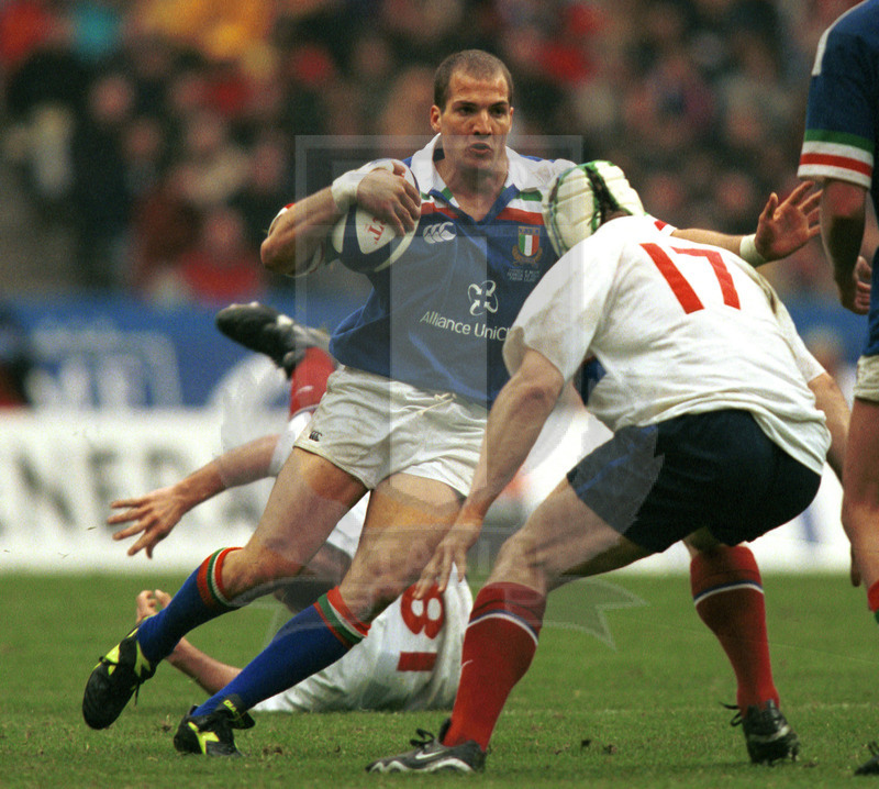 Lloyds TSB Sei Nazioni 2000, Round 5, Parigi, Stade de France 01/04/2000, Francia v Italia, finta di Denis Dallan. Foto Daniele Resini/Fotosportit