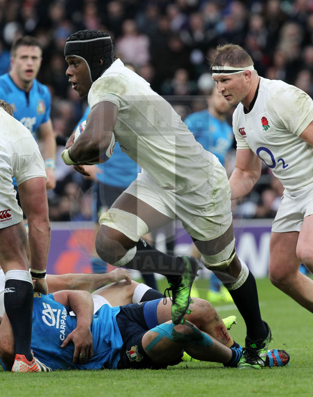RBS Sei Nazioni 2017, Londra, Twickenham 26/02/2017, Inghilterra v Italia, Maro Itoje e Dylan Hartley. Foto daniele Resini/Fotosportit
