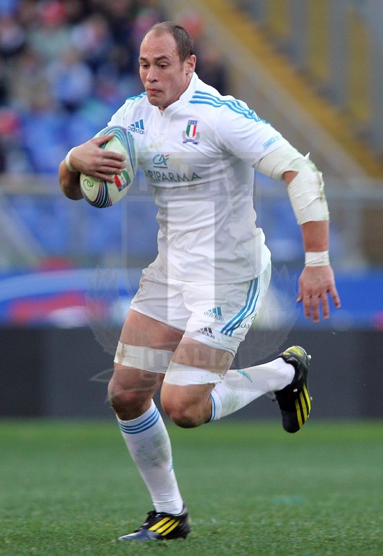 Sei Nazioni 2013, Roma, stadio Olimpico, Italia v Francia, Sergio Parisse.