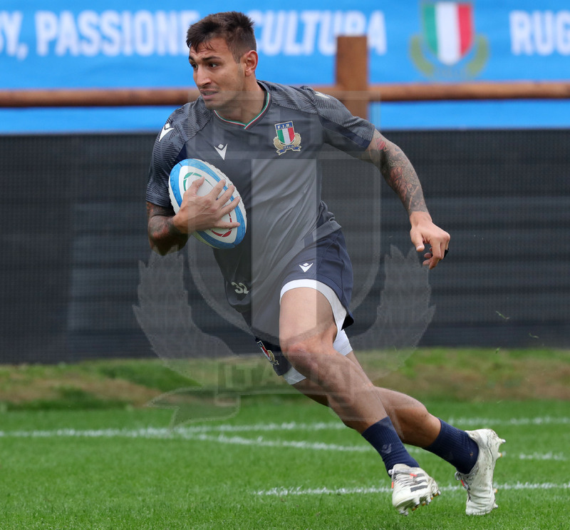 Autumn Nations Series 2021, Parma, Itallia v Uruguay, stadio Lanfranchi, team run della Nazionale Maggiore, Pierre Bruno. Foto Daniele Resinii/Fotosportit