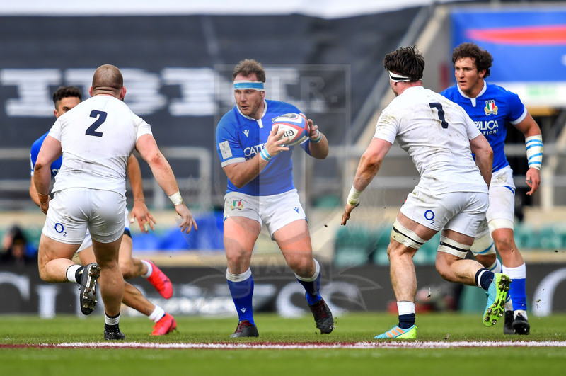 Guinness Sei Nazioni 2021, Round 2, Londra, Twickenham 13/02/2021, Inghilterra v Italia, Andrea Lovotti nell\