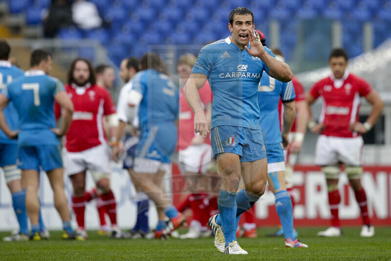 RBS 6 Nazioni 2013, Roma, Stadio Olimpico, 23-02-2013, Italia v Galles. Gonzalo Canale
