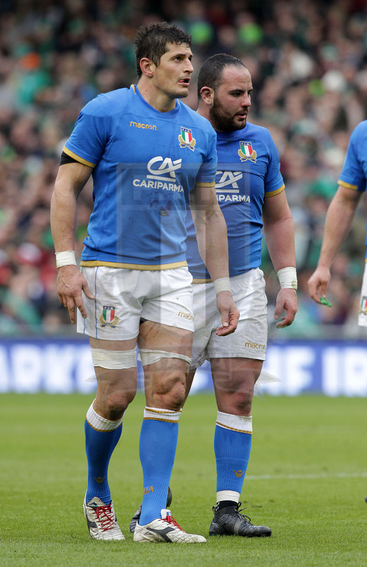 Natwest Sei Nazioni 2018, round 2, Dublino, Aviva Stadium 10/02/2018, Irlanda v Italia, Alessandro Zanni e Simone Ferrari. Foto Daniele Resini/Fotosportit