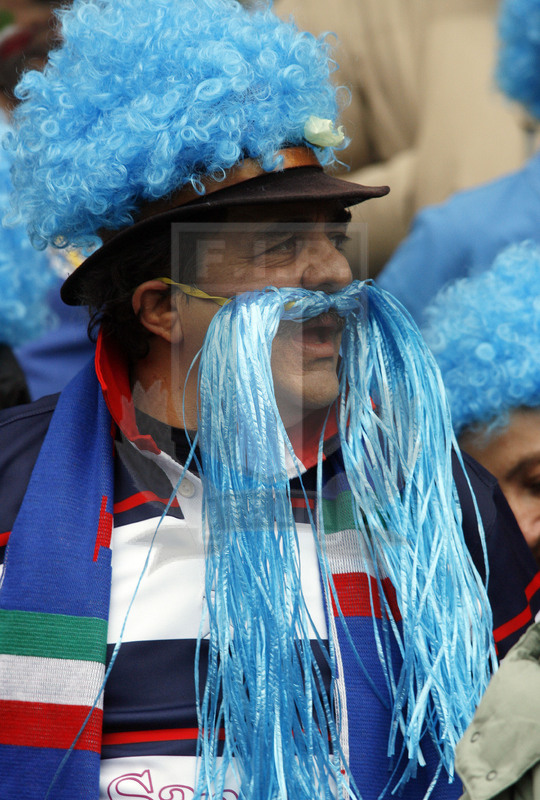 Rbs Sei Nazioni 2007, Edimburgo, Murrayfield 24/02/2007, Scozia v Italia, un supporter italiano. Foto Daniele Resini/Fotosportit