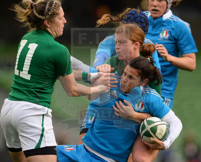 Sei Nazioni femminile 2014, Dublino, Aviva Stadium, 08-03-2014, Irlanda v Italia, Sara Barattin, foto: Massimiliano Pratelli