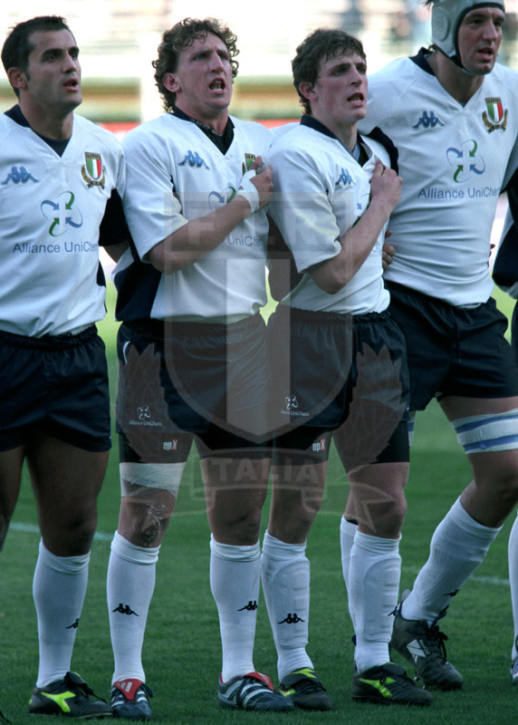 Rbs Sei Nazioni 2002, Roma, stadio Flaminio 16/02/2002, Italia v Scozia, Azzurri all\