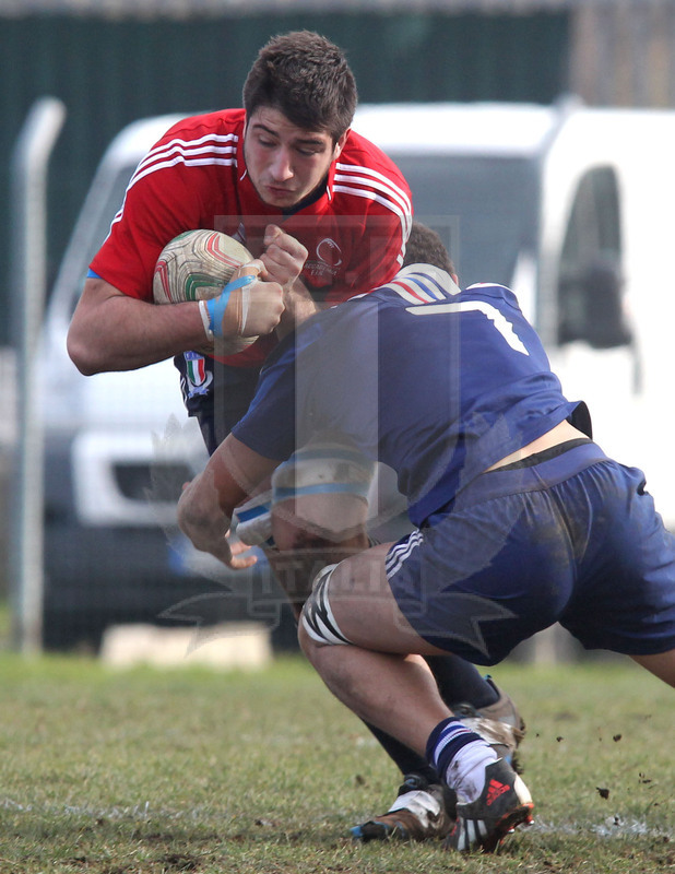Benevento, 10 gennaio 2014, Nazionale italiana Under 20 v Accademia di Marcoussis, Matteo Archetti.