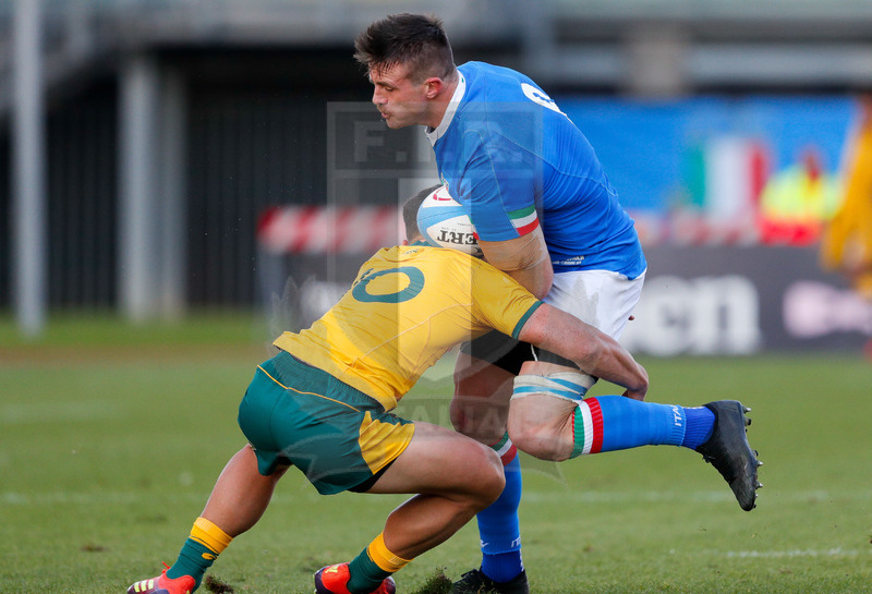 Cattolica Test Match 2018, Padova, Stadio Euganeo, 17-11-2018, Italia v Australia. Abraham Steyn impatta contro Matt To\