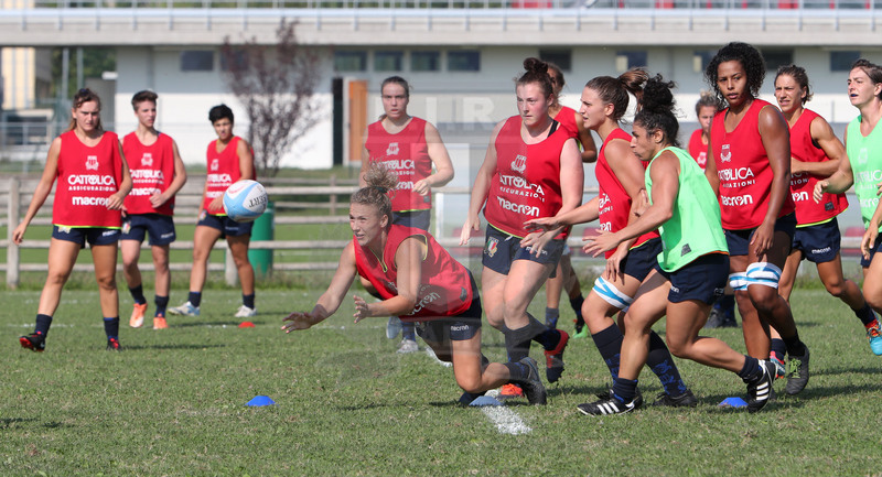 Raduno Nazionale Italiana Donne, Parma, Cittadella del Rugby 13/09/2020, Veronica Madia apre palla in tuffo. Foto Daniele Resini/Fotosportit