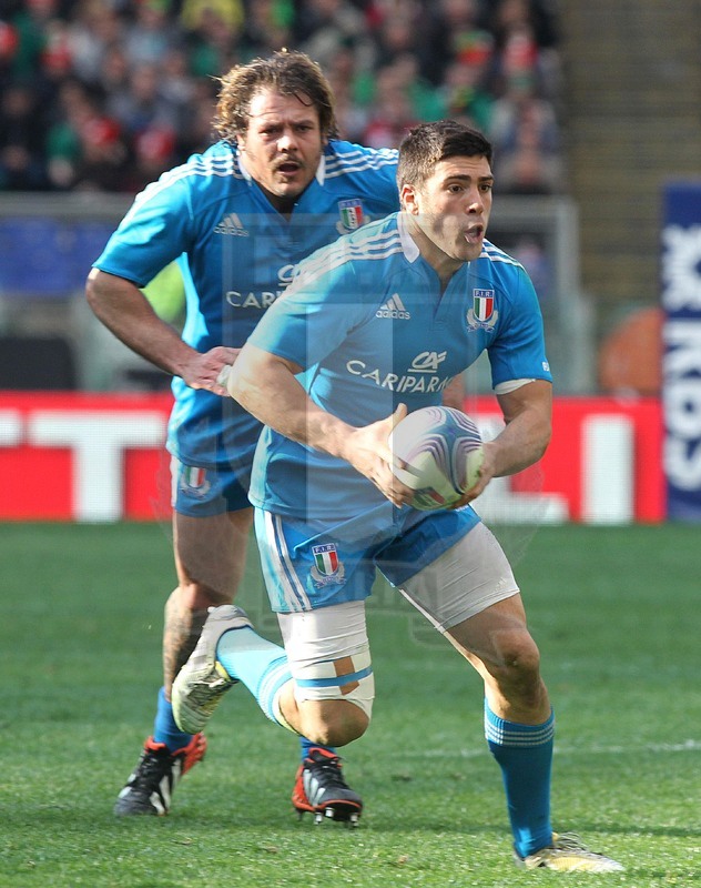 Sei Nazioni 2013, Roma, stadio Olimpico 16/03/2013, Italia v Irlanda, Edoardo Gori e Andrea Lo Cicero.