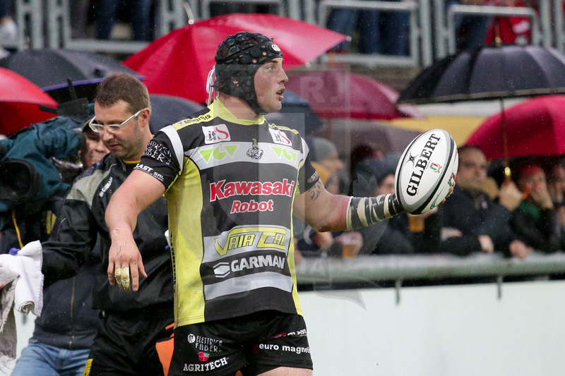 Campionato Top12 2018-2019, Finale, Calvisano (BS), Peroni Stadium, 18/05/2019, Rugby Calvisano v Rugby Rovigo. Marco Manfredi si prepara al lancio in touche. Foto: Roberto Bregani/Fotosporti
