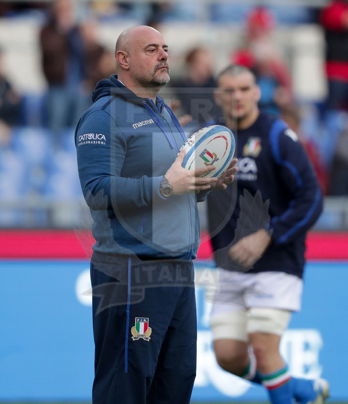 Guinness Sei Nazioni 2016, Round 2, Roma, Stadio Olimpico, 9/02/2019, Italia v Galles. Giampiero De Carli durante il warm-up. Foto Roberto Bregani/Fotosportit