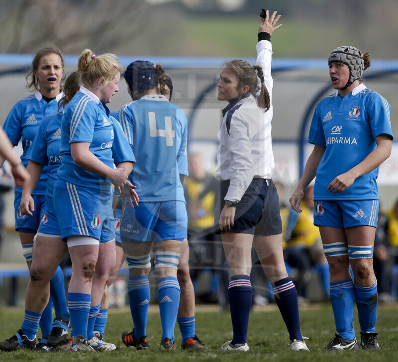 RBS 6 Nazioni Femminile 2013, Benevento, Campo Pace Vecchia, 24-02-2013, Italia v Galles. Sylvie Bros, arbitro dell\