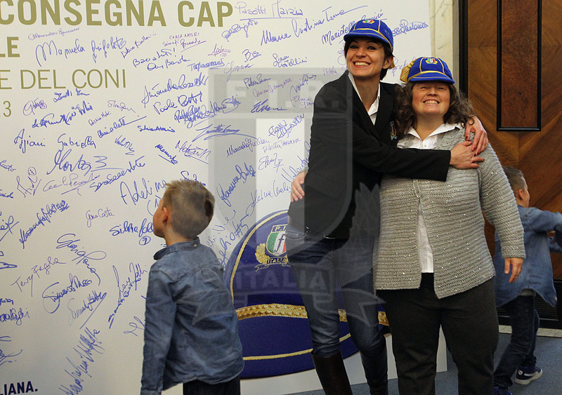 Cerimonia di consegna dei Cap alle atlete delle Nazionali femminili, Roma, salone d\