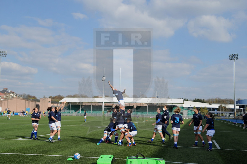 Guinness Sei Nazioni Donne 2021, Glasgow, Scoststoun Stadium 17/04/2021, Scozia Donne v Italia Donne, warm up. Foto David Gibson/Fotosportit