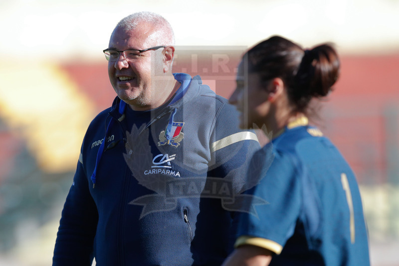 Test Match Rugby Femminile 2017, Biella, Stadio Vittorio Pozzo, 19-11-2017, Italia Donne v Francia Donne. Andrea Digiandomenico durante il warm-up. Foto: Roberto Bregani