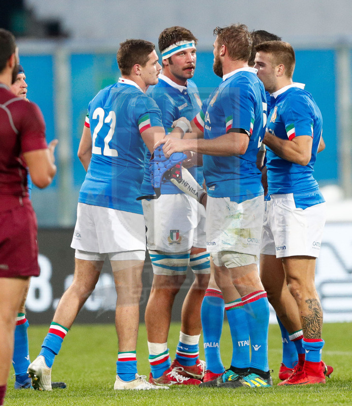 Cattolica Test Match 2018, Firenze, stadio Artemio Franchi 10/11/2018, Italia v Gorgia, festeggiamenti a fine match.