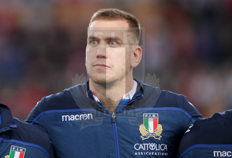 Guinness Sei Nazioni 2016, Round 2, Roma, Stadio Olimpico, 9/02/2019, Italia v Galles. Federico Ruzza. Foto Roberto Bregani/Fotosportit