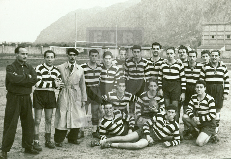 Campionato Nazionale di Promozione, 1934 circa, la squadra di rugby di Messina. Fondo Raviele, per gentile concessione del Museo delle Civiltà, Roma