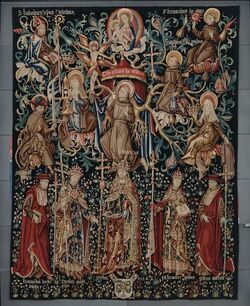 Arazzo fiammingo L albero Francescano Arazzo fiammingo L albero Francescano