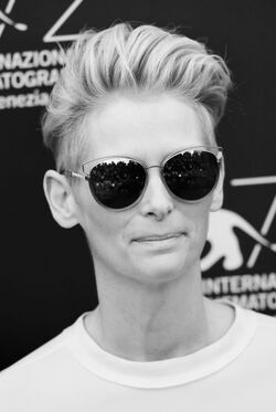 Actress Tilda Swinton at the 72nd Venice Film Festival