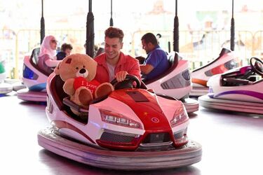 Love Island Heartthrob Chris Hughes Visits The Beach at Brent Cross London