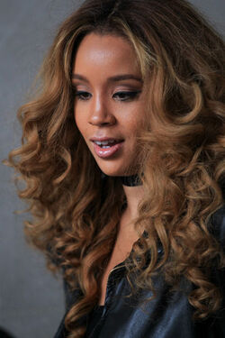 Lion Babe Jillian Hervey and Lucas Goodman leaving BBC Radio 1 Live Lounge after performing on the show London