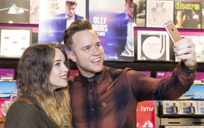 Multi platinum selling artist Olly Murs meets and greets fans at exclusive signing event at Westfield london
