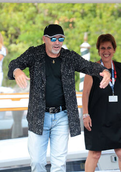 Italian singer Vasco Rossi at the 72nd Venice Film Festival