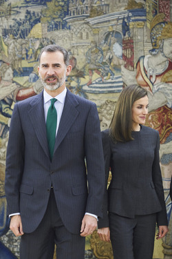 Spanish Royals Attend Audiences at Zarzuela Palace Madrid Spain