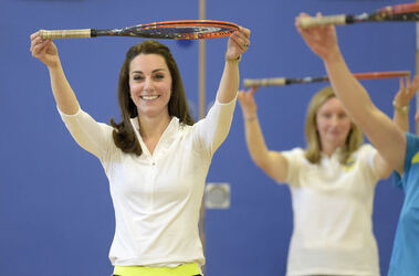 The Duchess of Cambridge joins Judy Murray at First Tennis on the Road session of 2016 Edinburgh Scotland