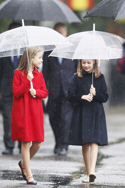 Spanish Royals Attend The National Day Military Parade