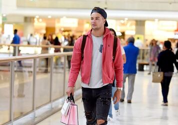 Love Island Heartthrob Chris Hughes Visits The Beach at Brent Cross London