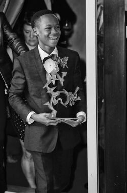 Actor Abraham Attah at the 72nd Venice Film Festival