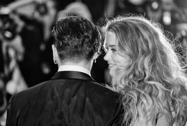 Actress Amber Heard and actor Johnny Depp at the 72nd Venice Film Festival